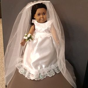 18 inch doll wedding dress